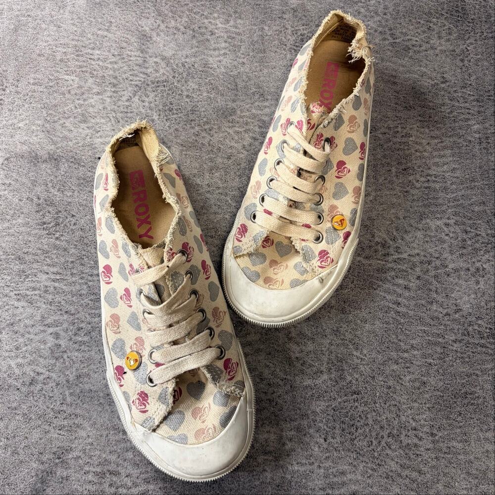Roxy Y2k Pastel Heart Canvas Sneakers
